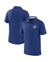 Men's Fanatics Blue Tampa Bay Lightning Authentic Pro Jacquard Polo Shirt