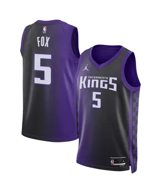 Men's and Women's Jordan De'Aaron Fox Purple Sacramento Kings Swingman Jersey - Statement Edition