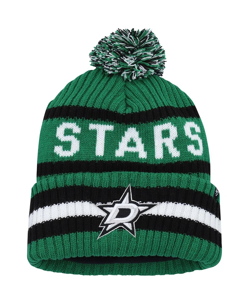 Men's '47 Brand Kelly Green Dallas Stars Bering Cuffed Knit Hat with Pom