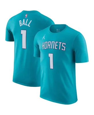 Men's Nike LaMelo Ball Teal Charlotte Hornets Icon 2022/23 Name and Number T-shirt