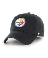 Men's '47 Brand Black Pittsburgh Steelers Franchise Logo Fitted Hat