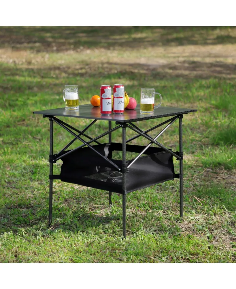 Simplie Fun 5-Piece Folding Table and Chairs Set for Outdoor Use