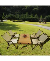 Simplie Fun Foldable Dining Set: Table & 4 Chairs, Indoor/Outdoor