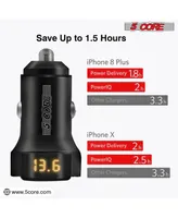 5 Core Car Charger Cigarette Lighter Usb Charger Aluminum Alloy Dual Usb w Led Fast Charging Power Adapter for iPhone iPad Samsung
