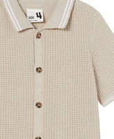 Cotton On Toddler and Little Boys Knitted Short Sleeve Shirt