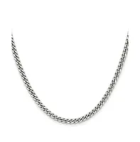 Chisel Stainless Steel Antiqued 4mm Round Curb Chain Necklace