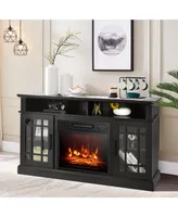 48'' Fireplace Tv Stand W/ 1400W Electric Fireplace for TVs up to 50 Inches