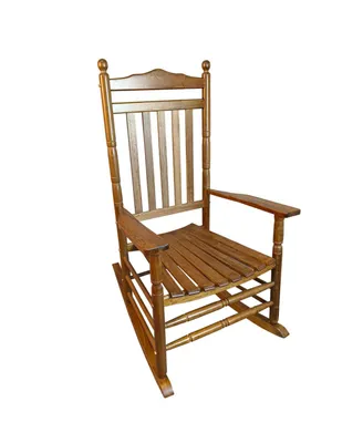 Simplie Fun Balcony Porch Adult Rocking Chair Oak