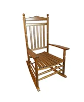 Simplie Fun Balcony Porch Adult Rocking Chair Oak