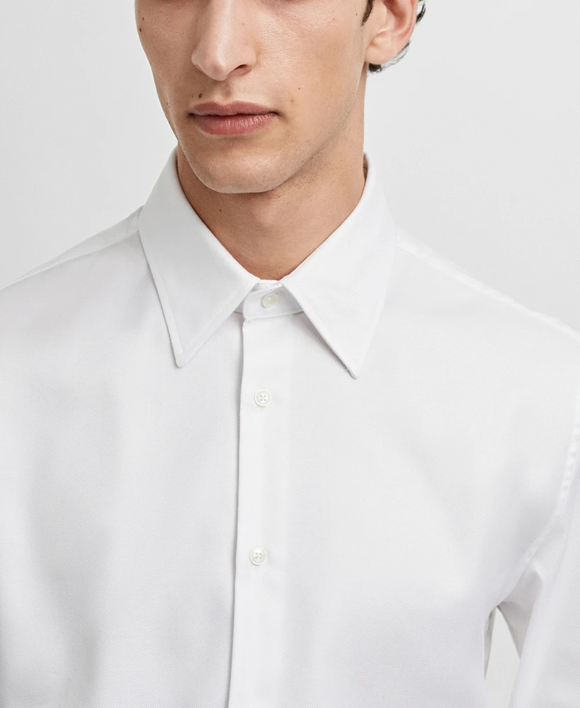 Mango Men's Regular-Fit Structured Dress Shirt