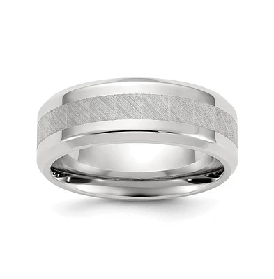 Chisel Stainless Steel Brushed Center Band Ring
