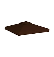 vidaXL 2-Tier Gazebo Top Cover 9.1 oz/yd² 9.8'x9.8' Brown