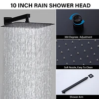 10 Inch Wall Mounted Rainfall Shower Head System Shower Faucet