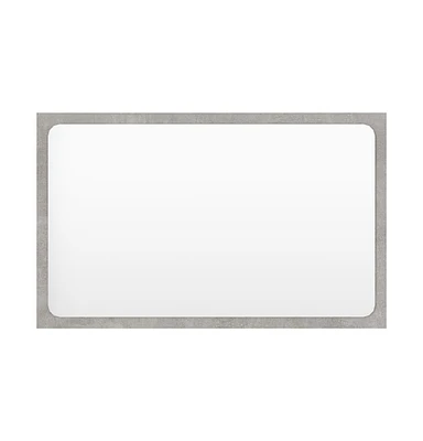 vidaXL Bathroom Mirror Concrete Gray 23.6"x0.6"x14.6" Engineered Wood