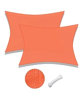 Yescom 2 Pack 13x10 Ft 97% Uv Block Rectangle Sun Shade Sail Canopy Cover Net Patio