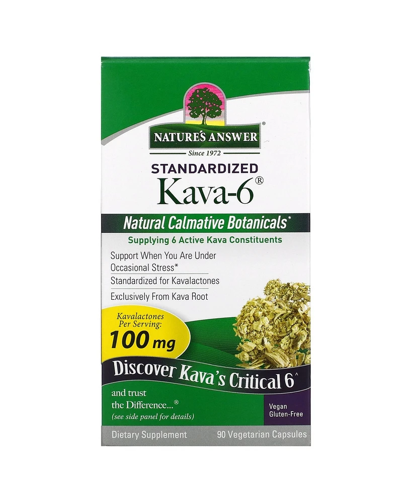 Nature's Answer Standardized Kava-6 - 90 Vegetarian Capsules - Assorted Pre