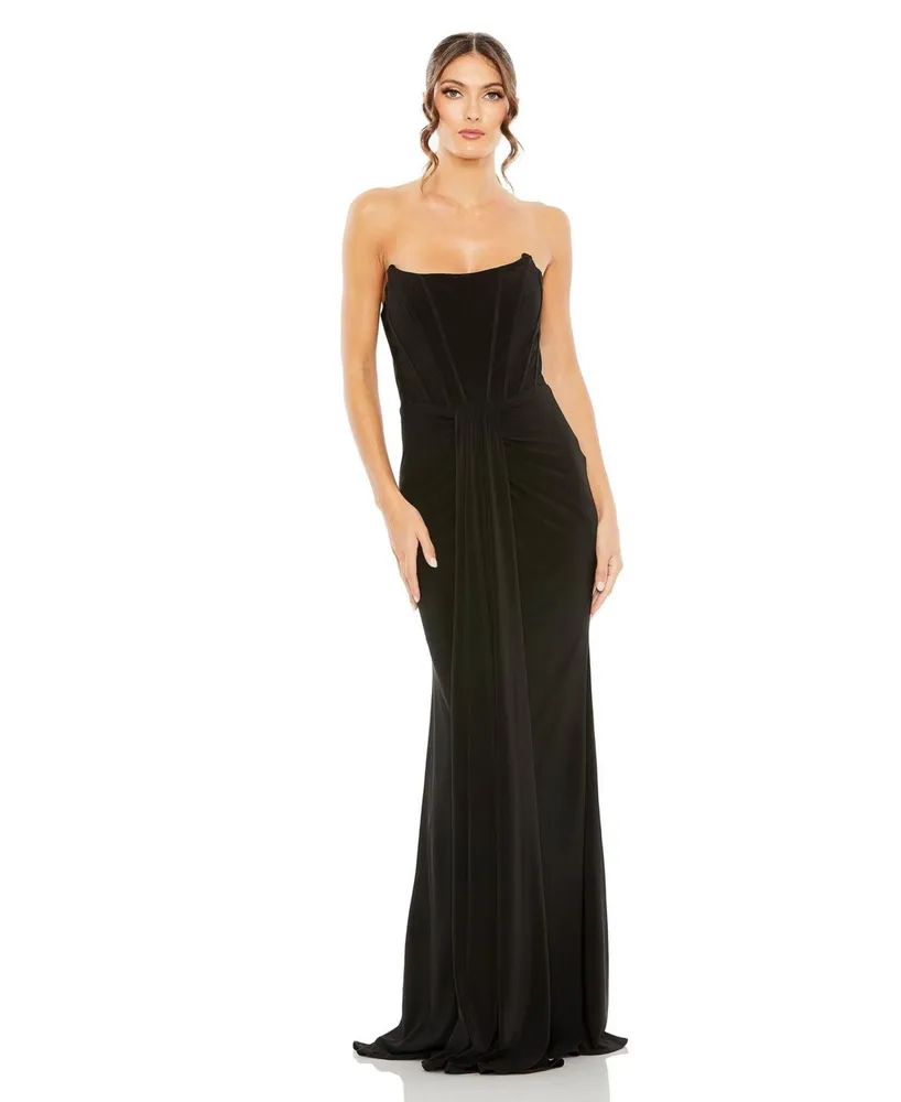 Women's Ieena Strapless Sweetheart Jersey Gown With Waist Detail