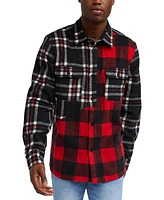 Reason Men's Spliced Long Sleeves Overshirt