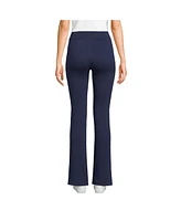 Lands' End Women's High Rise Serious Sweats Fleece Lined Pocket Bootcut Pants