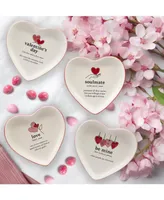 Certified International Valentine's Day Tidbit Plates, Set of 4