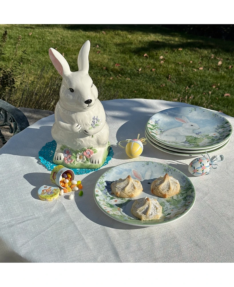 Certified International Easter Morning Figural Bunny Cookie Jar