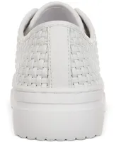 On 34th Women's Lusille Woven Lace-Up Sneakers, Created for Macy's