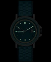 Skagen Men's Signatur Sport Le Three Hand Date Blue Pro-Planet Plastic Watch 40mm