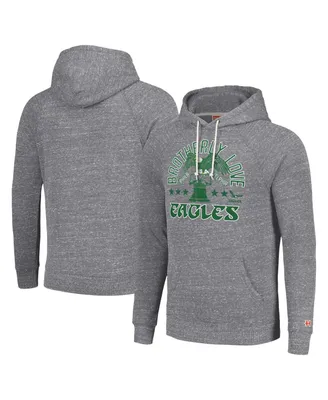 Men's and Women's Homage Gray Philadelphia Eagles Hyperlocal Raglan Pullover Hoodie