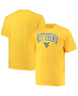 Men's Champion Gold West Virginia Mountaineers Big and Tall Arch Over Wordmark T-shirt