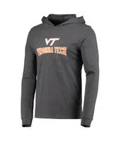 Men's Concepts Sport Maroon, Heather Charcoal Virginia Tech Hokies Meter Long Sleeve Hoodie T-shirt and Jogger Pajama Set