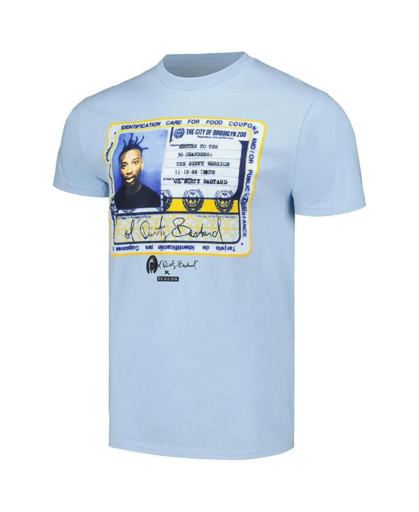 Men's and Women's Light Blue Odb License T-shirt