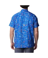 Men's Columbia Royal Florida Gators Super Slack Tide Omni-Wick Button-Up Shirt