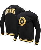 Men's Pro Standard Black Pittsburgh Penguins Crest Emblem Pullover Sweatshirt