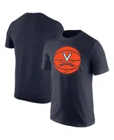 Men's Nike Navy Virginia Cavaliers Basketball Logo T-shirt