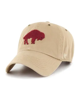Men's '47 Brand Khaki Buffalo Bills Overton Clean Up Adjustable Hat