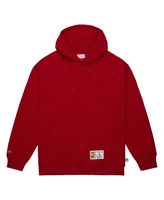 Men's Mitchell & Ness Red Chicago Bulls Hardwood Classics Tonal Pullover Hoodie