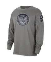 Men's Nike Heather Gray Georgetown Hoyas Fast Break Long Sleeve T-shirt