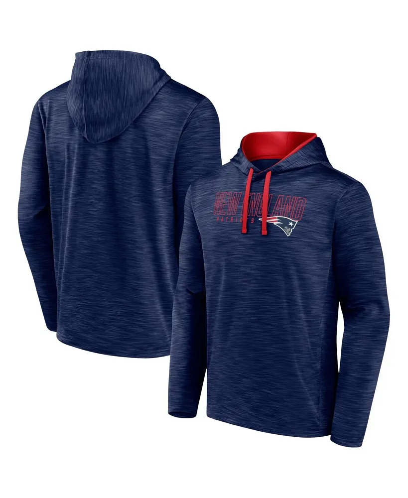 Men's Fanatics Heather Navy New England Patriots Hook and Ladder Pullover Hoodie