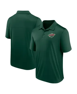 Men's Fanatics Green Minnesota Wild Left Side Block Polo Shirt