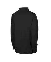 Men's Black Las Vegas Raiders Combine Authentic Raglan Quarter-Zip Top