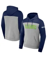 Men's Nfl x Darius Rucker Collection by Fanatics Heather Gray Seattle Seahawks Color Blocked Pullover Hoodie