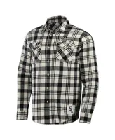 Men's Darius Rucker Collection by Fanatics Black Chicago White Sox Plaid Flannel Button-Up Shirt