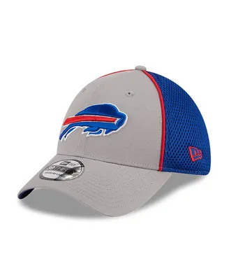 Men's New Era Gray Buffalo Bills Pipe 39THIRTY Flex Hat