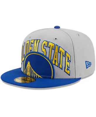 Men's New Era Gray, Royal Golden State Warriors Tip-Off Two-Tone 59FIFTY Fitted Hat