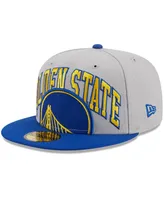Men's New Era Gray, Royal Golden State Warriors Tip-Off Two-Tone 59FIFTY Fitted Hat