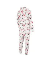 Men's Concepts Sport White Atlanta Falcons Allover Print Docket Union Full-Zip Hooded Pajama Suit