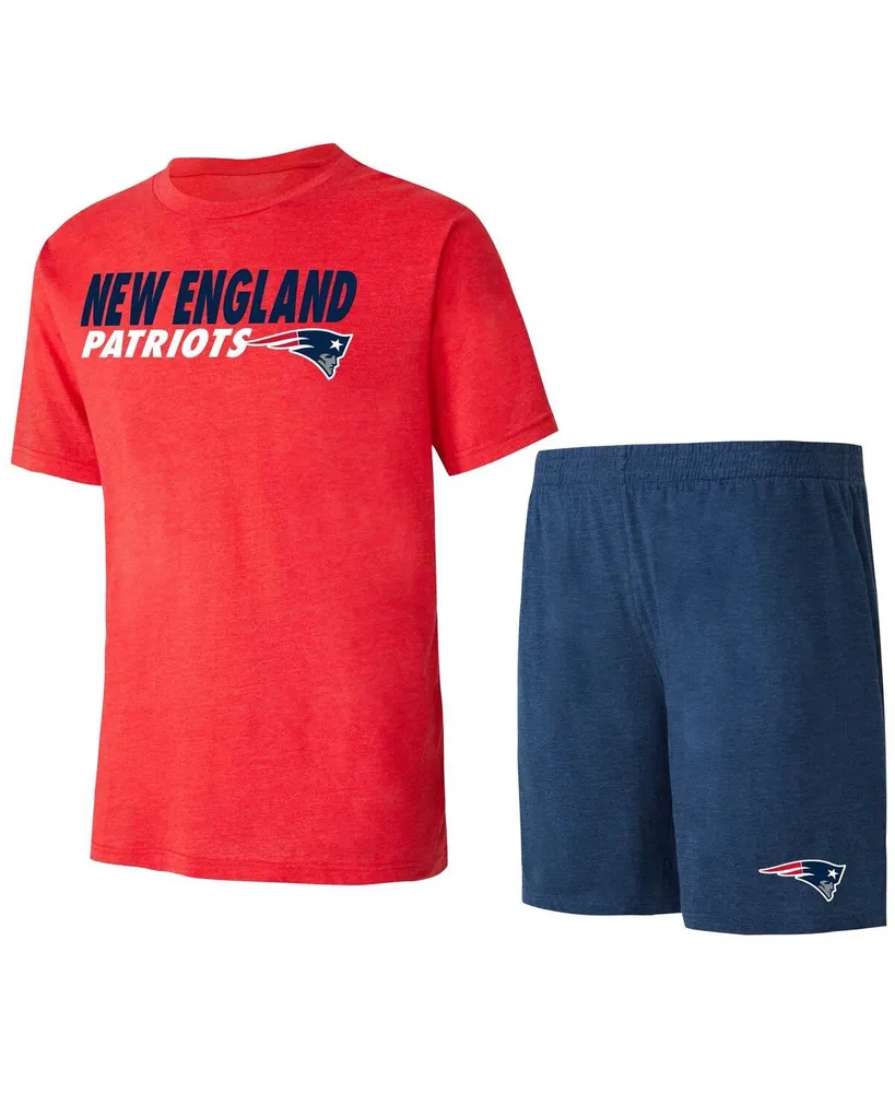 Men's Concepts Sport Navy, Red New England Patriots Meter T-shirt and Shorts Sleep Set