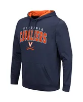 Men's Colosseum Navy Virginia Cavaliers Resistance Pullover Hoodie