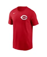 Men's Nike Spencer Steer Red Cincinnati Reds Player Name and Number T-shirt