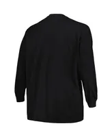 Men's Profile Black Kansas Jayhawks Big and Tall Pop Long Sleeve T-shirt